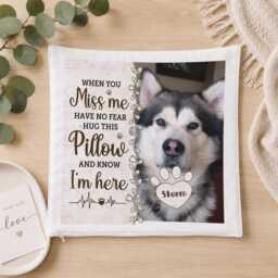 Personalised Pet Memorial Photo Cushion Cover Pillow Case Custom Gift - Gift Add Your Own Photo - thumbnail 3