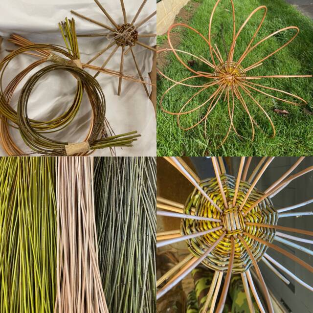 Willow Craft Kit - Make At Home Flower Rural Diy Weaving Ecofriendly Garden Sculpture Outdoor Decoration - image 1