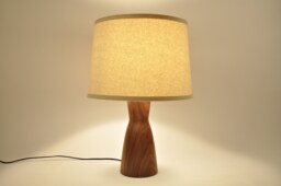 Corset Modern Wood Table Lamp - Bedside Night Light - thumbnail 1
