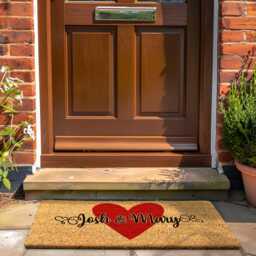 Personalized Couples & Friends Name Doormat - Valentines Gifts Custom Coir Door Mat Gift For New Home Housewarming - thumbnail 2