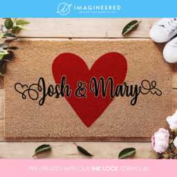 Personalized Couples & Friends Name Doormat - Valentines Gifts Custom Coir Door Mat Gift For New Home Housewarming - thumbnail 4