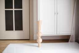 Natural Wooden Coffee Table Legs - 400mm Height Turned Raw Wood Furniture Feet Unfinished 1Pcs - thumbnail 1