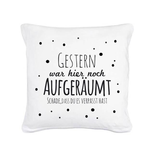 Pillow With Filling Saying Tidied Up K04 - image 1