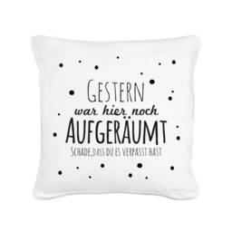Pillow With Filling Saying Tidied Up K04 - thumbnail 1