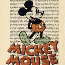 Mickey Mouse Art Print, Old School Poster Book Nursery Frame Dorm Room Print Gift On Vintage Dictionary Page - 32 - thumbnail 2