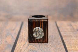 Golden Retriever - Wooden Candlestick With Dog, Souvenir, Decoration, Limited Edition, Collection