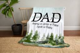 Personalized Christmas Gift For Dad, Grandparents Blanket From Daughter Or Son, Dad Present, Grandpa - thumbnail 1