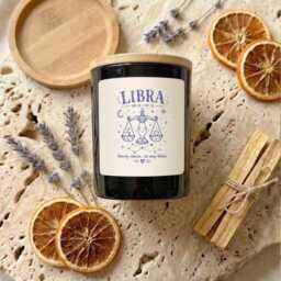 Libra Candle, Birthday Gift For Her, Funny Zodiac Astrology Gift, September October Birthday, Star Sign - thumbnail 3
