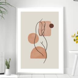 Body Line Art Female Curves Abstract - Wall Print Gift Idea Bespoke Poster A5 A4 A3 Framed - thumbnail 2