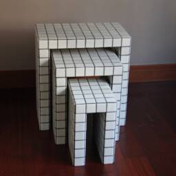 Tiled Side Tables, Trio - thumbnail 2