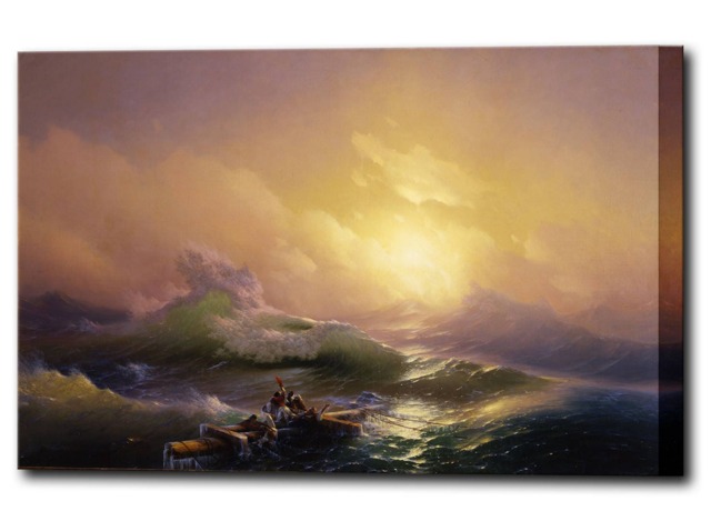 The Ninth Wave, Ivan Aivazovsky, Ready Hang Decor, Canvas Print Art Baroque Wall - image 1