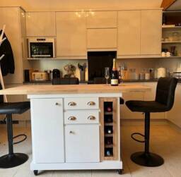 Made To Order Kitchen Island, Oak Or Pine Top, Farrow & Ball Finish