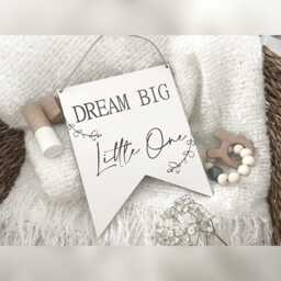 Dream Big Little One Nursery/Bedroom Wall Hanging Sign - thumbnail 2