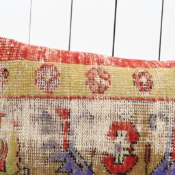 Vintage Turkish Kilim Lumbar Pillow Cover 12x24 Inch, Handmade - thumbnail 3