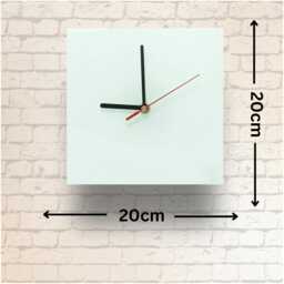 Dandelions Square Tempered Glass Wall Clock Nature Home Decor - thumbnail 3