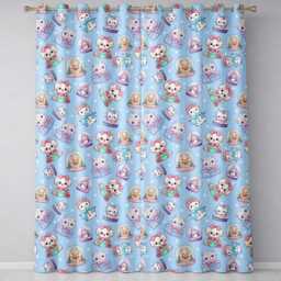 Cute Kittens Puppies Snow Globes Christmas Seamless Pattern Readymade Eyelet Ring Top Thermal 100% Blackout Curtains - thumbnail 2