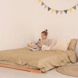 Low Profile Bed Frame, Full Size Floor Bed, Frame King, Tatami Platform Wood Japanese - thumbnail 2