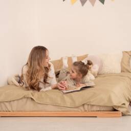 Low Profile Bed Frame, Full Size Floor Bed, Frame King, Tatami Platform Wood Japanese - thumbnail 3