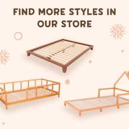 Low Profile Bed Frame, Full Size Floor Bed, Frame King, Tatami Platform Wood Japanese - thumbnail 4