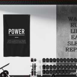 Power Definition Flag Banner, Office Decor, Gym Wall Art Home Gift Sign, Entrepreneur Art, Motivational Fabric Signs - thumbnail 2