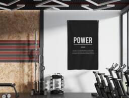 Power Definition Flag Banner, Office Decor, Gym Wall Art Home Gift Sign, Entrepreneur Art, Motivational Fabric Signs