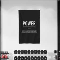 Power Definition Flag Banner, Office Decor, Gym Wall Art Home Gift Sign, Entrepreneur Art, Motivational Fabric Signs - thumbnail 4