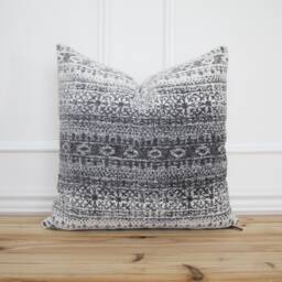 Gray Aztec Inspired Pillow Cover Modern Grey Decorative Fall Farmhouse 20 X 16 26 -- Winter - thumbnail 1