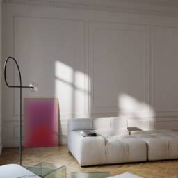 Consciousness Pink Gradient Art Print, Red Aura Poster, Apartment Decor, Room Colorful Abstract Large Wall - thumbnail 2