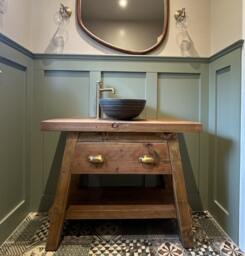 Polpero - Handmade Rustic Pine Furniture Solid Timber Vanity Unit Wooden Bathroom