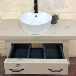 Polpero - Handmade Rustic Pine Furniture Solid Timber Vanity Unit Wooden Bathroom - thumbnail 2