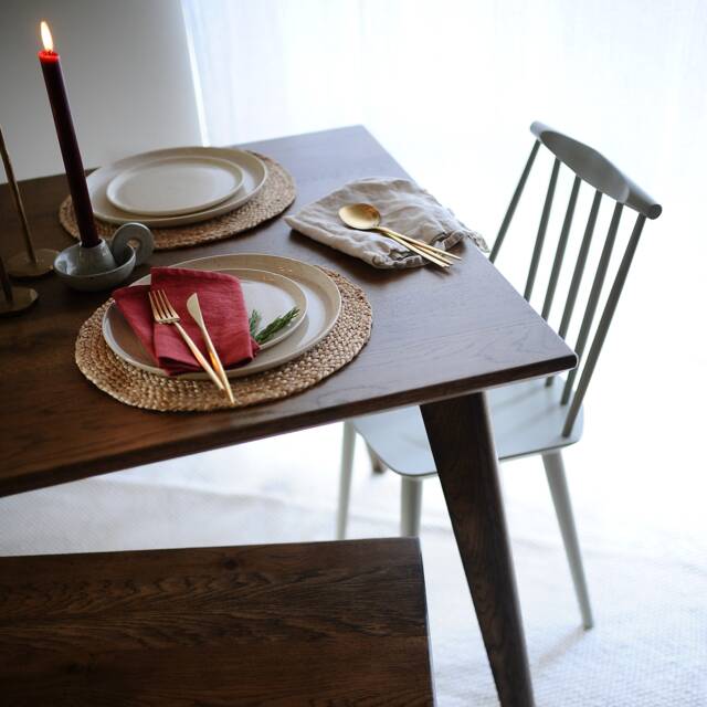Solid Oak Dining Table & Bench Set Handcrafted Matching Set, Customisable, Sustainable - image 1