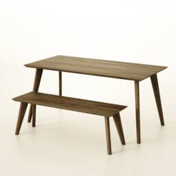 Solid Oak Dining Table & Bench Set Handcrafted Matching Set, Customisable, Sustainable - thumbnail 2