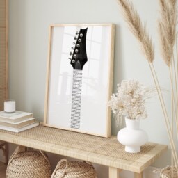 Custom Guitar Lyrics Print, Personalised Music Poster, Customizable Gift, Anniversary Wedding A1/A2/A3/A4 - thumbnail 3