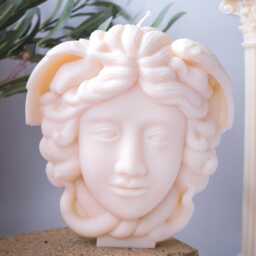 Medusa Candle Handcrafted Soy & Bee Wax Greek Goddess Decor - thumbnail 2