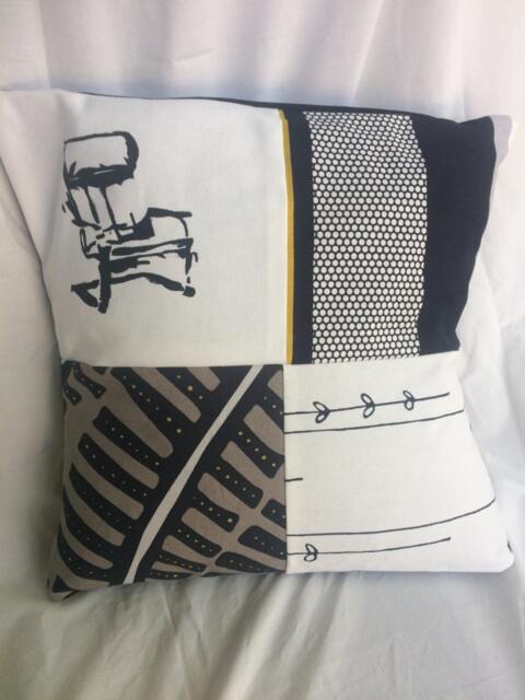 Pair Of Screen-Printed Ikea-Themed 20x20 Inch Throw Pillow Covers - image 1