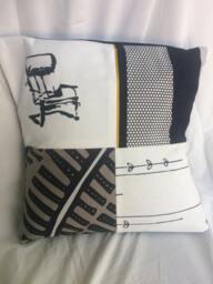 Pair Of Screen-Printed Ikea-Themed 20x20 Inch Throw Pillow Covers - thumbnail 1