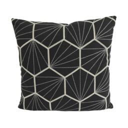 Scion - Aikyo Midnight Scandi & Japanese Geometric Embroidered Cushion Cover Handmade Throw Pillow Designer Home Decor - thumbnail 2