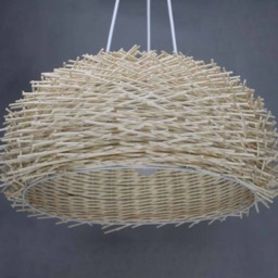 Cane Bird Nest Pendant Lights-Cane Lamp Fixtures-Rustic Lamps-Hanging Lamp-Countryside Lamps-Home Decoration-3 X Lamp Holders-110-240V - thumbnail 3
