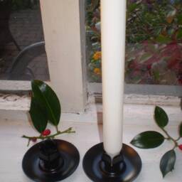 2 Black Iron Candle Holders, For Dinner Candles Or Teardrop Candles, Holds Your Candles Secure - thumbnail 3