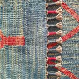 Nordic Runner Kilim Rug, Modern Artisan Scandinavian Afghan Turkish Abstract Art Wool Rug 202x60 cm - thumbnail 3