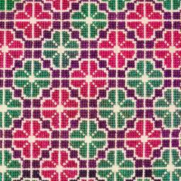 Floral Crossstitch Pillow - thumbnail 3