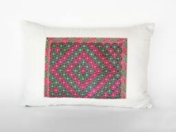 Floral Crossstitch Pillow - thumbnail 1