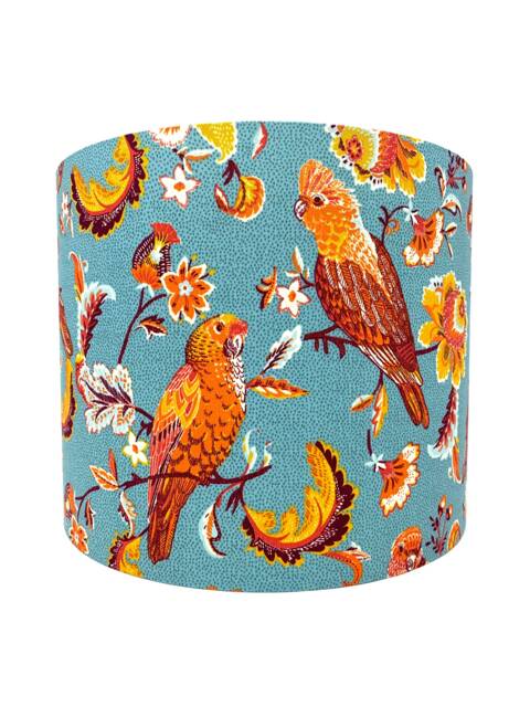 Tropical Parrot Lampshade Blue Bird Print Lamp Shade - image 1