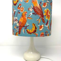Tropical Parrot Lampshade Blue Bird Print Lamp Shade - thumbnail 4