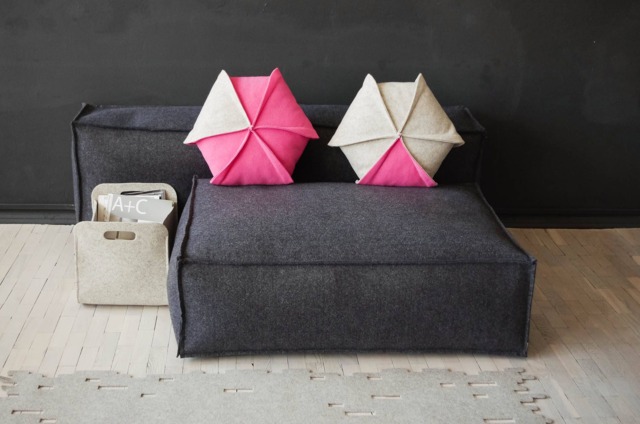 Set Of 2 Hexagon Pillow/Pink Colourful Living Room Decor Modern 18 - image 1