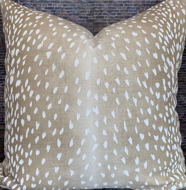 Designer Pillow Cover , Vy, Antelope, Fawn - image 1