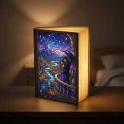 Acotar Book Lamp, Velaris Sarah J Maas Night Light, Feyre & Rhysand Court Foldable Light For Readers - thumbnail 2