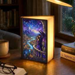 Acotar Book Lamp, Velaris Sarah J Maas Night Light, Feyre & Rhysand Court Foldable Light For Readers - thumbnail 1
