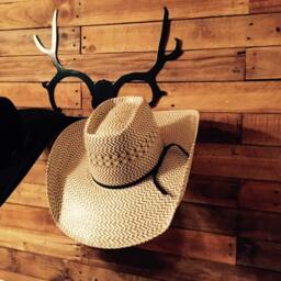 Cowboy Hat Rack - Racks Cowboy Western Metal Wall Art Hunting Deer Skull - thumbnail 2
