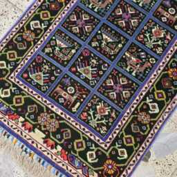 Handmade Afghan Wool Runner Rug Colorful Geometric Tribal Design, 2x5 - thumbnail 3